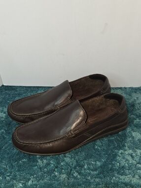 Rockport Classic Brown Leather Loafers - Men's Dress Casual Size 12